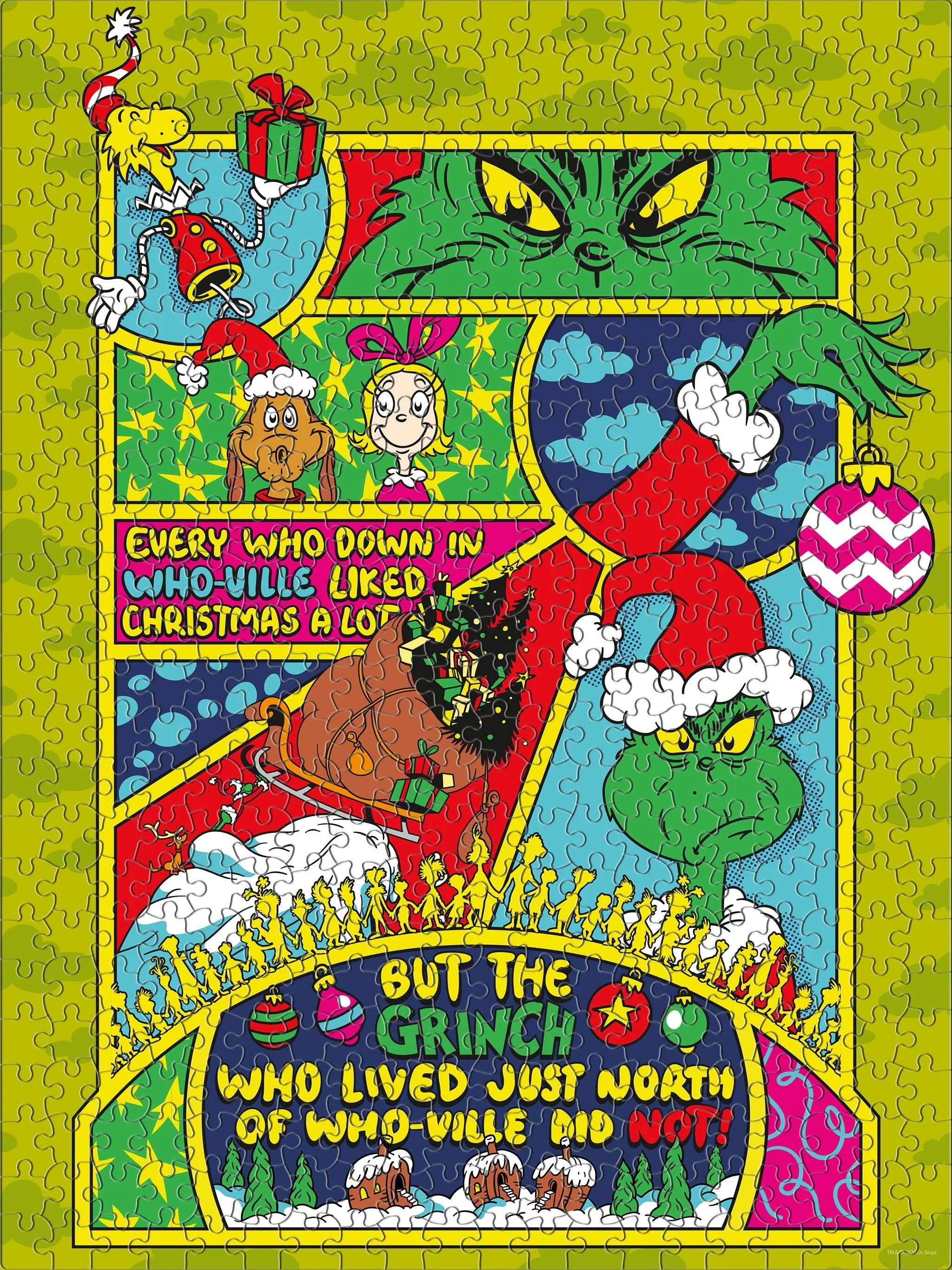 Ceaco Dr. Seuss 3 In 1 Grinch Multipack Jigsaw Puzzle