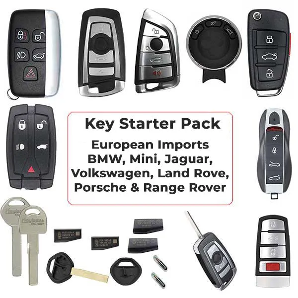 European Import Vehicle Keys Complete Starter Pack (ALL YEARS) - for VVDI2 / IM608 / ACDP (AFTERMARKET)