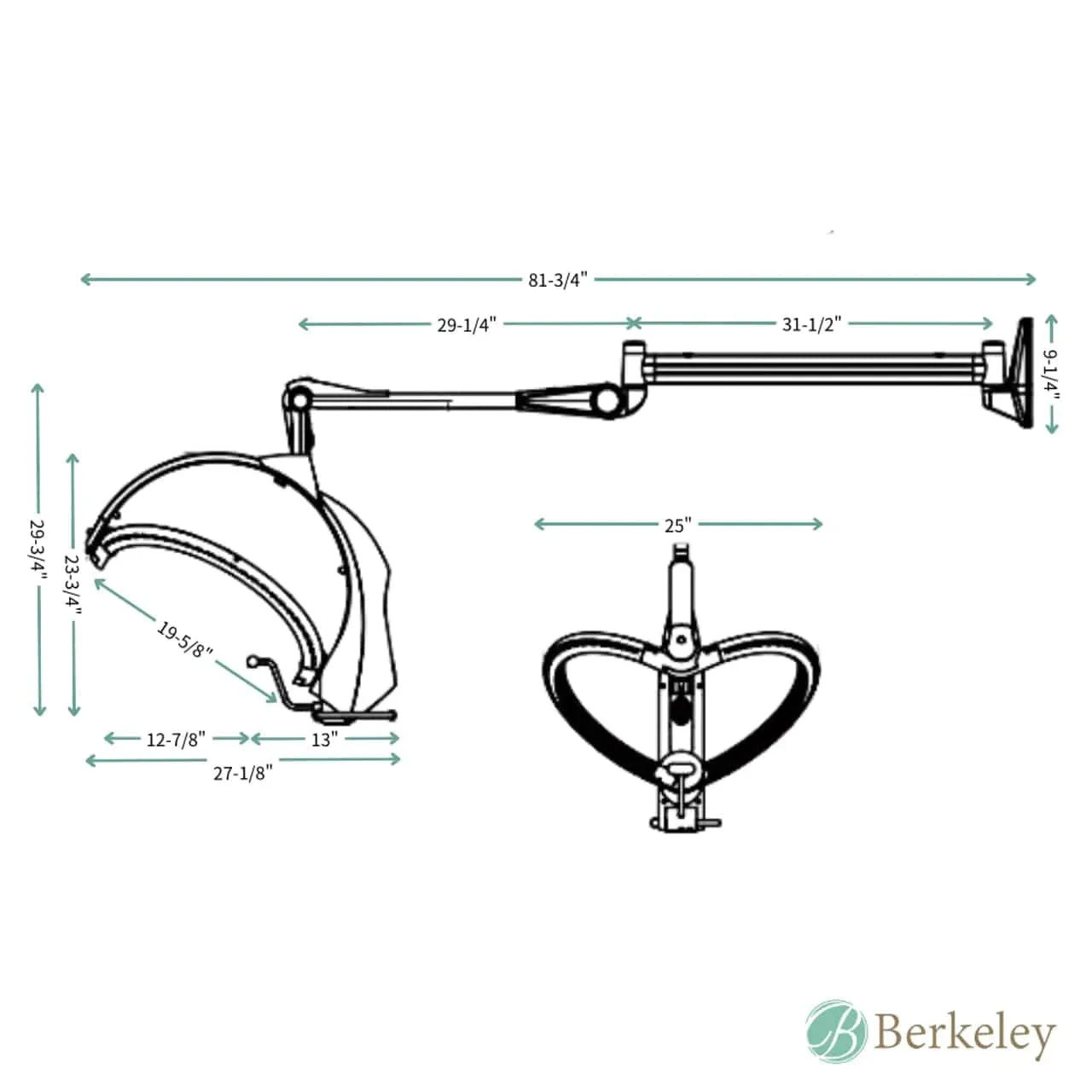 Hera Butterfly Dryer - Wall Mounted Hair Color Processor