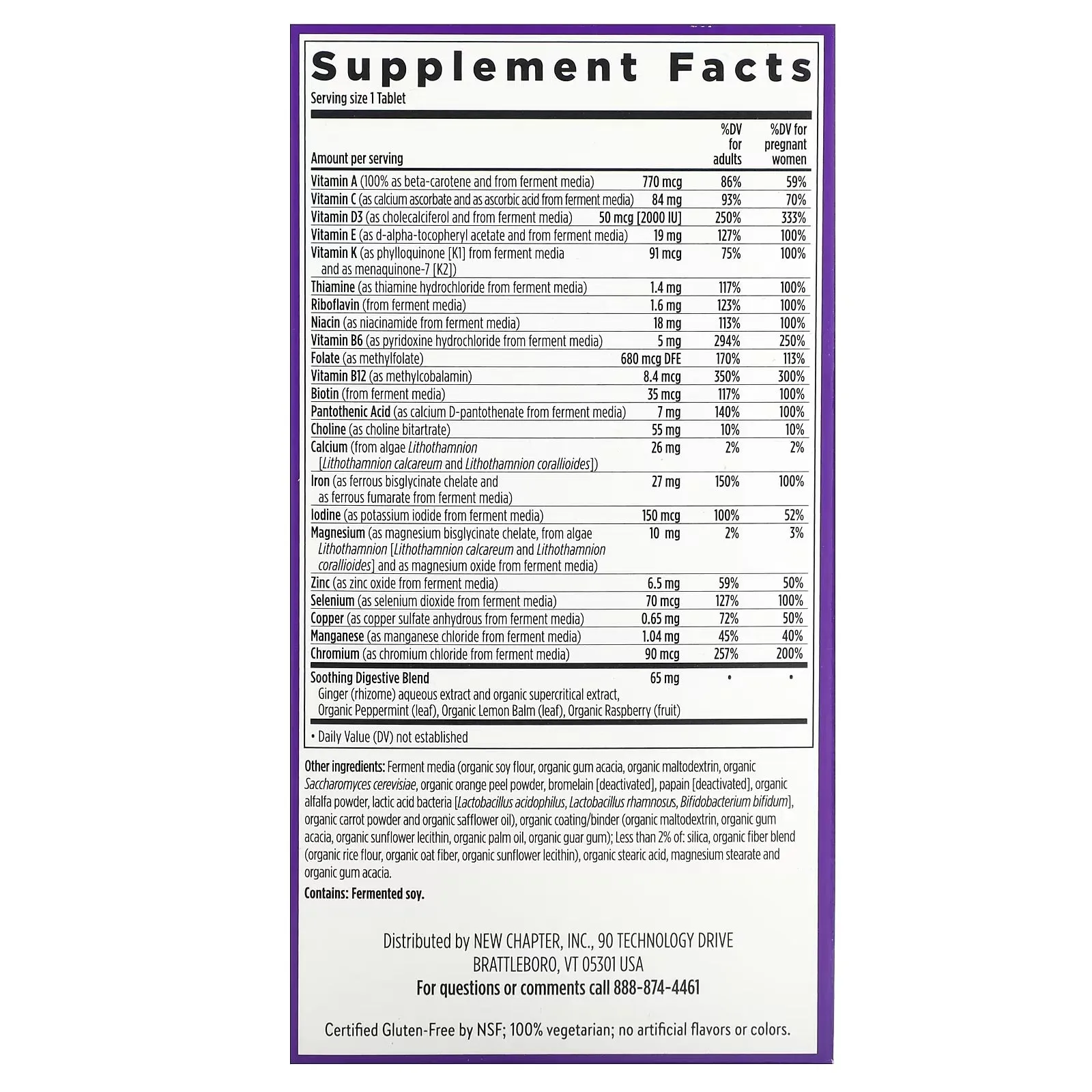 Multivitamins New Chapter for pregnant women 35 , 90 tablets