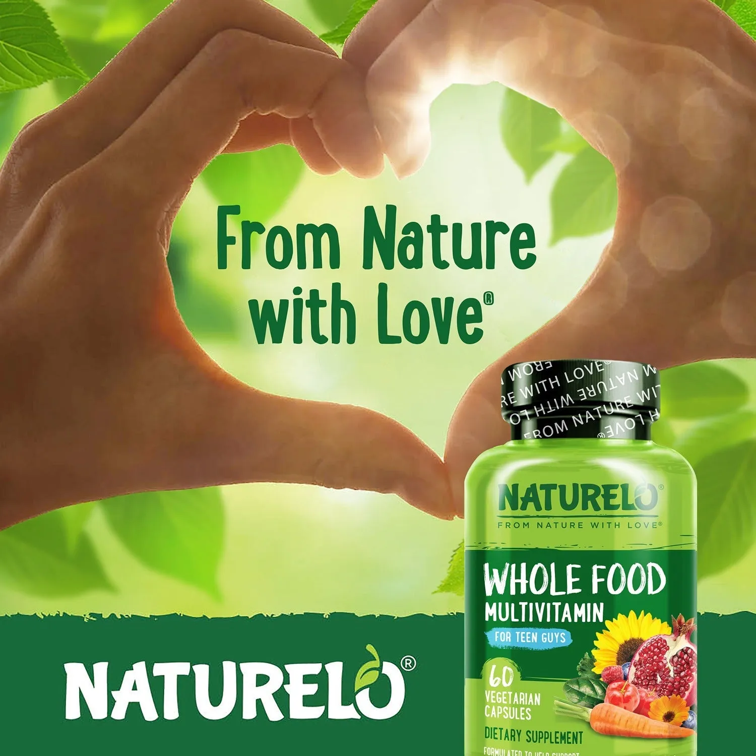 Whole Food Multivitamin for Teen Boys, Plant-Based, Vegan Friendly